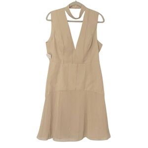 NWT Fame and Partners Women’s 12 Champage Open Back Choker Lima Mini Dress